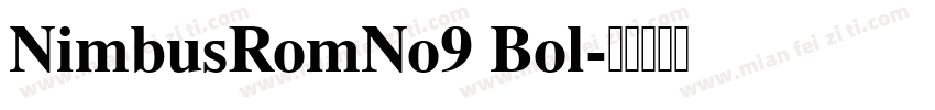 NimbusRomNo9 Bol字体转换